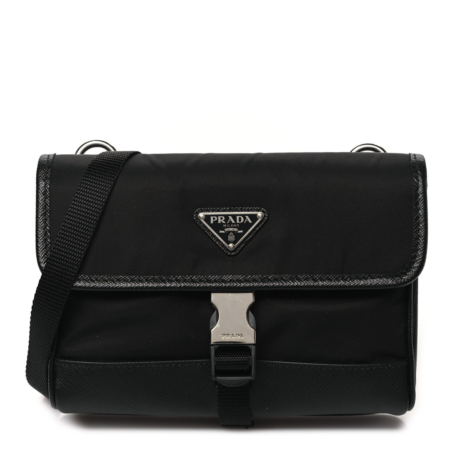 Prada Re-Nylon Saffiano Smartphone Case Crossbody Black 1 of 10