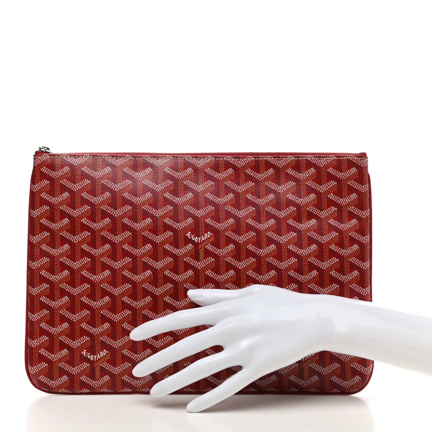Goyard Goyardine Senat Pochette MM Red 3 of 16