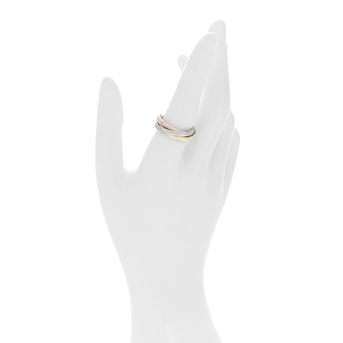 18K Pink Yellow White Gold Classic Trinity Ring 56 7.5