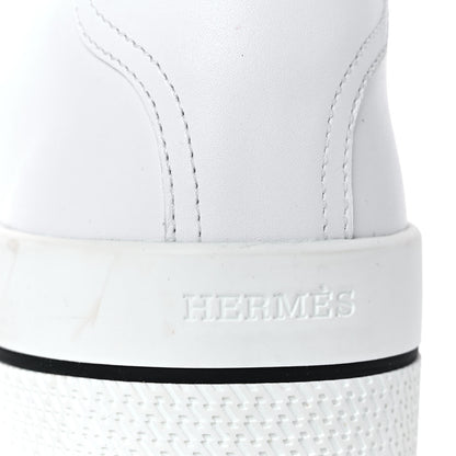 Hermes Calfskin Woolskin Dare Sneakers 40 White Ecru 12 of 13