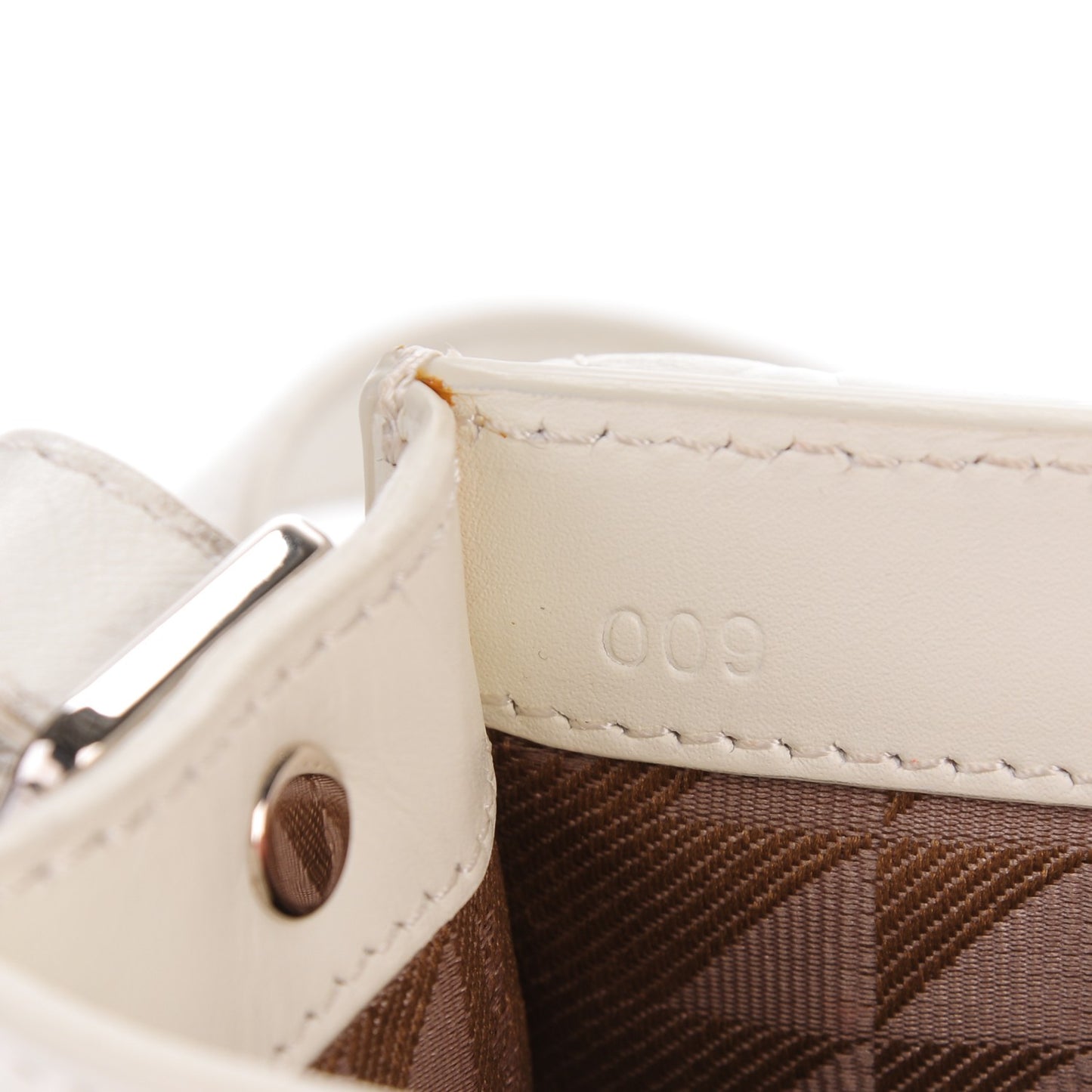 Calfskin Embossed Mini PS11 Classic Shoulder Bag Off White