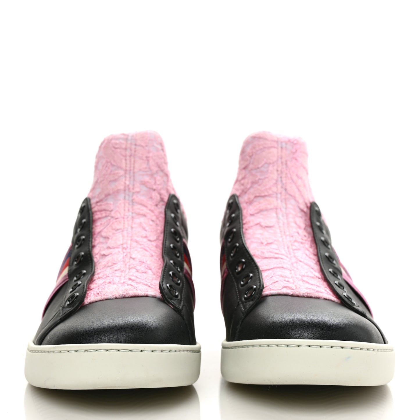 Calfskin Lace Ayers Sylvie Web Womens New Ace High Top Sneakers 39.5 Black