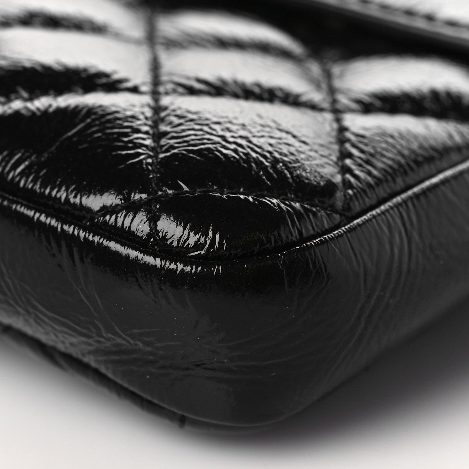 Chanel Glazed Calfskin Quilted Double Pocket Crossbody Flap Black 8 of 8
