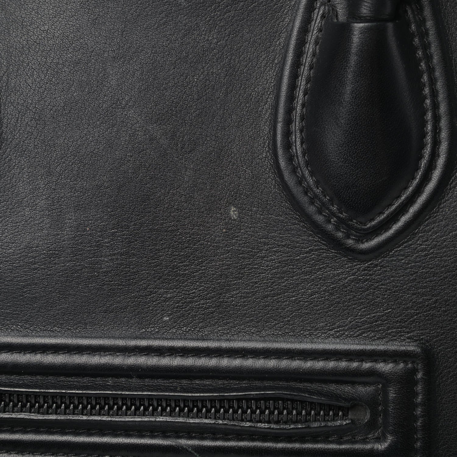 Celine Supple Calfskin Medium Phantom Luggage Black 7 of 12