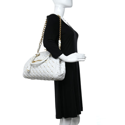 Marc Jacobs Calfskin Quilted Studded Stam White 2 of 11