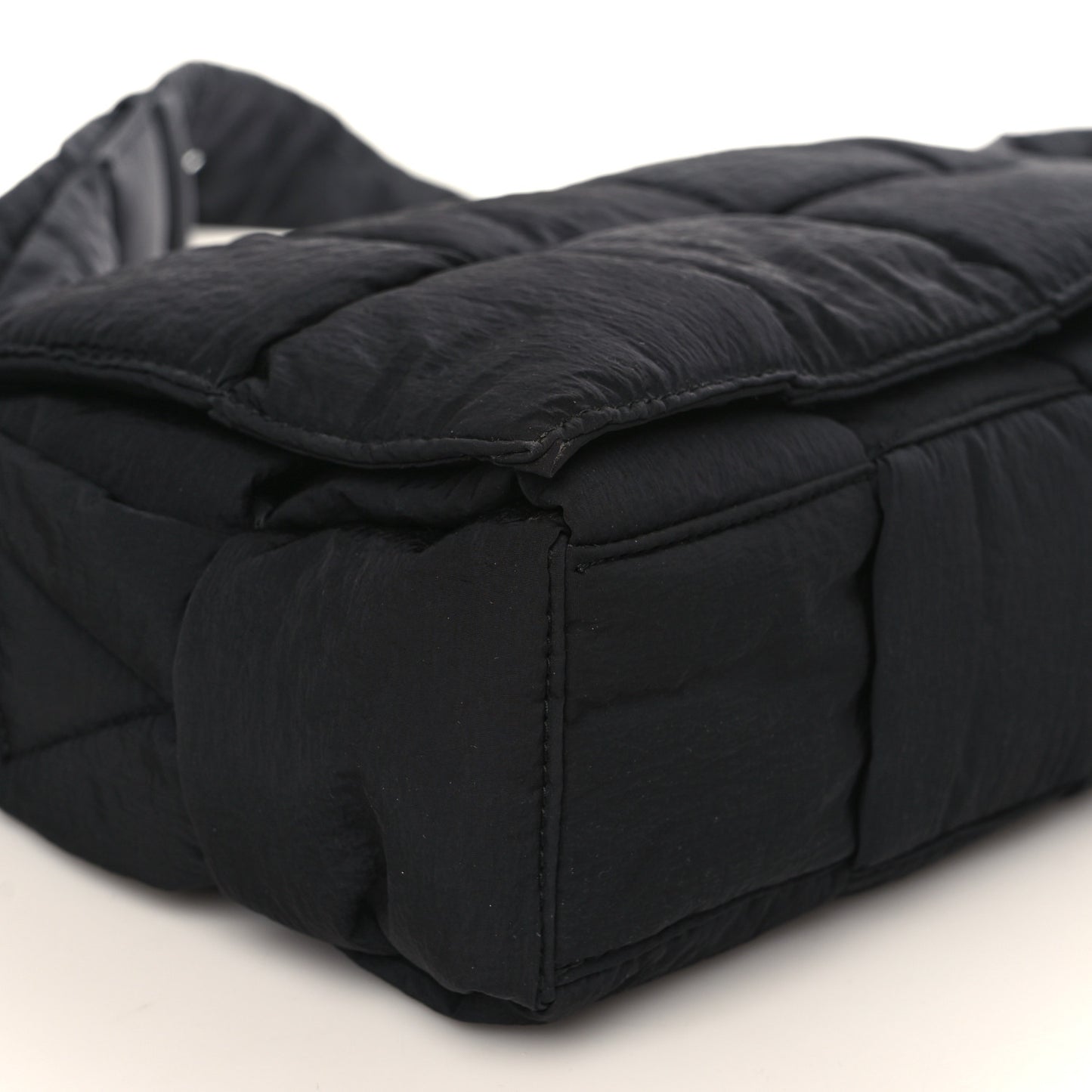 Nylon Intrecciato Padded Tech Cassette Bag Black