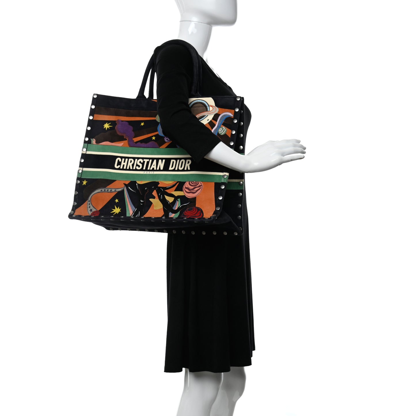 Suede Large L'Air Book Tote Black