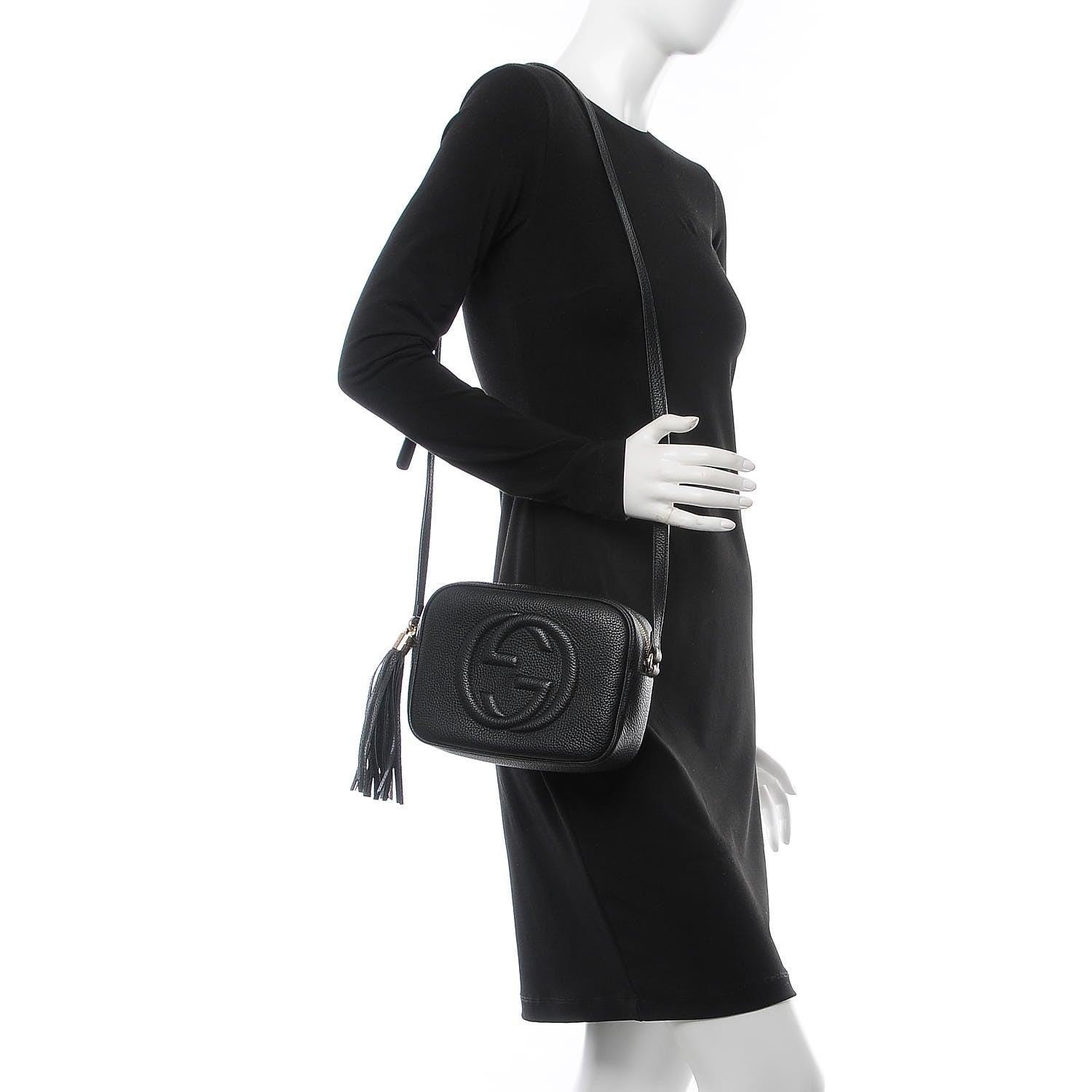 Gucci Pebbled Calfskin Small Soho Disco Bag Black 2 of 8