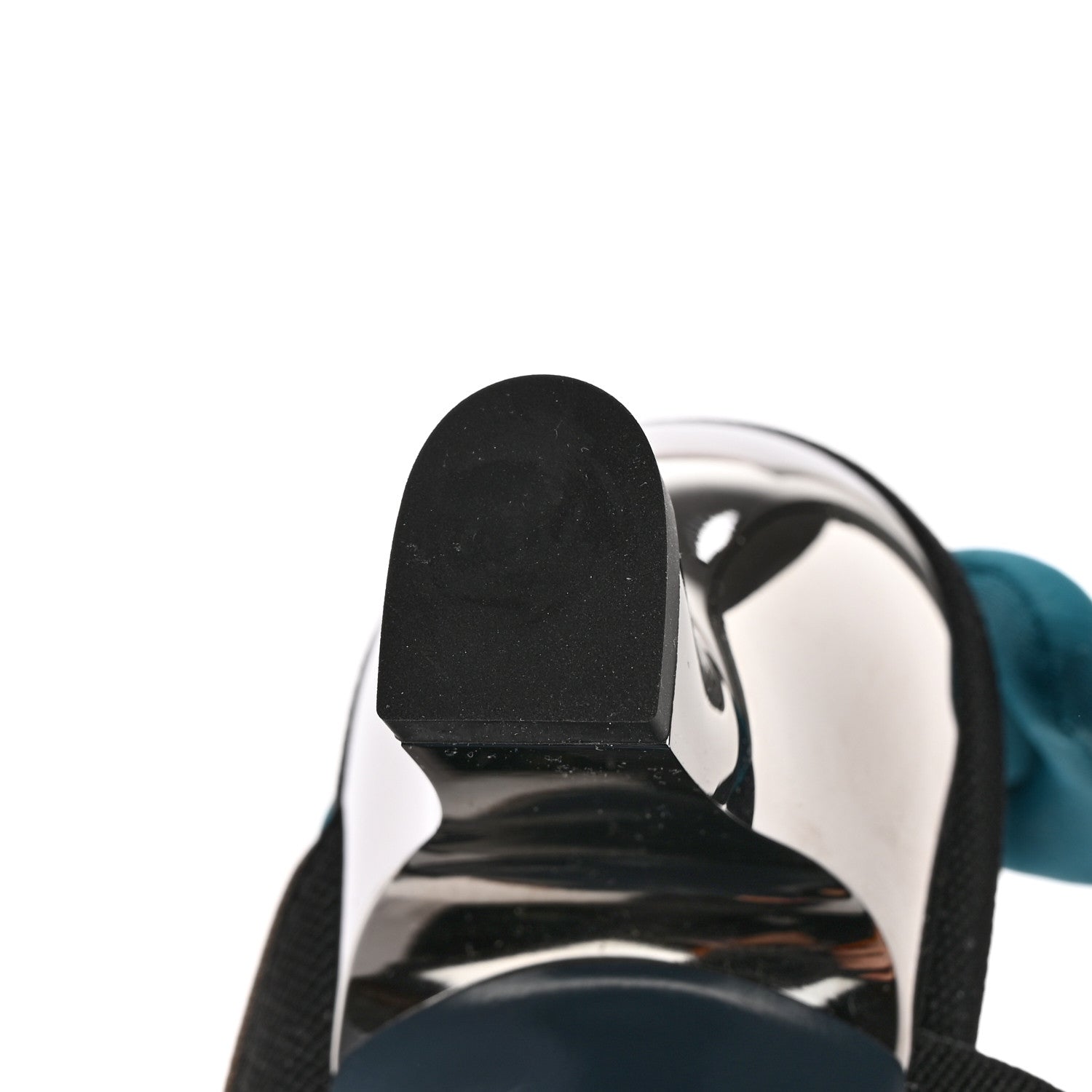 Fendi Technical Mesh Colibri 55mm Slingback Pumps 38 Black Verde Military 8 of 10