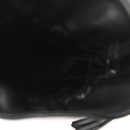 Gucci Sakai Be Green Calfskin Diagonal Stitched Mini Blondie Bucket Bag Black 5 of 10
