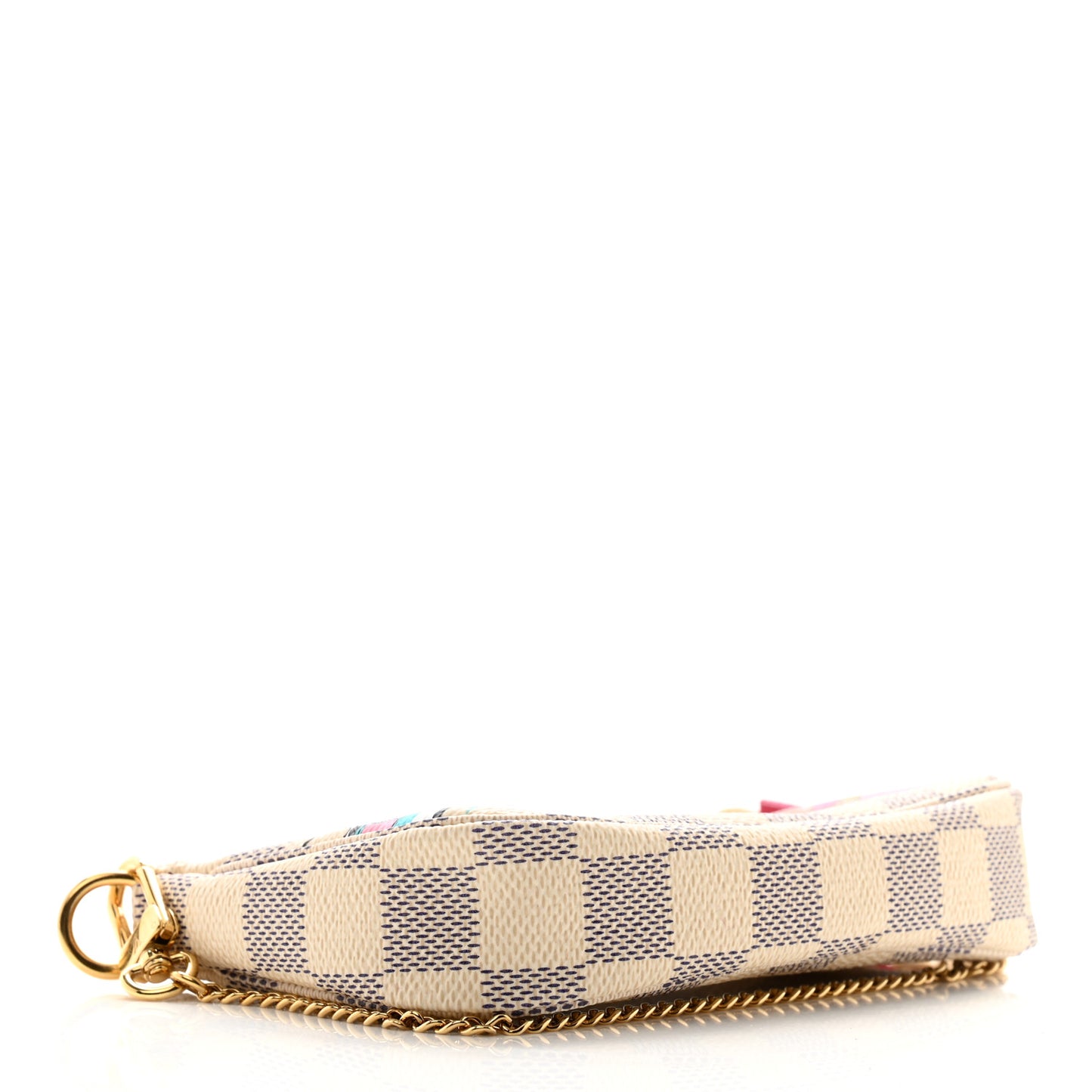 Damier Azur 2021 Christmas Animation Hollywood Mini Pochette Accessories Fuchsia