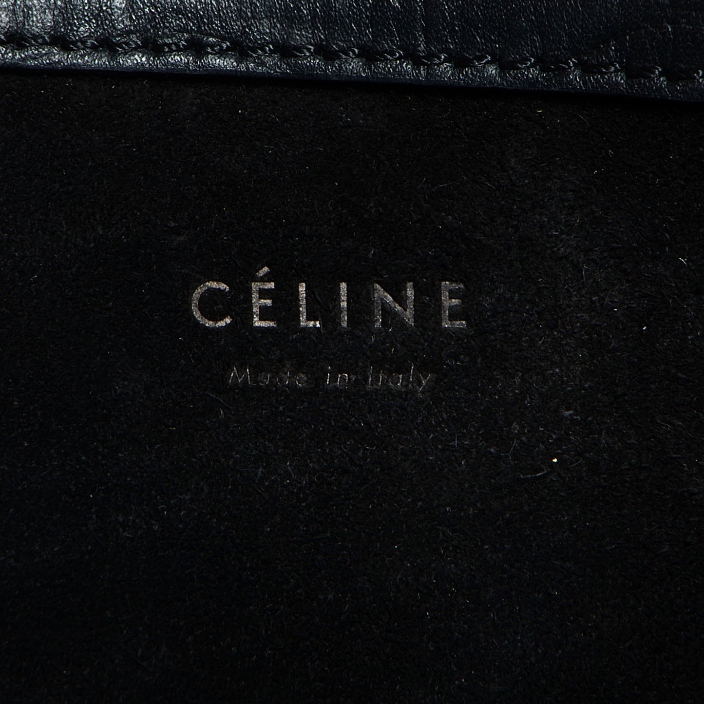 Crocodile Embossed Medium Phantom Luggage Black