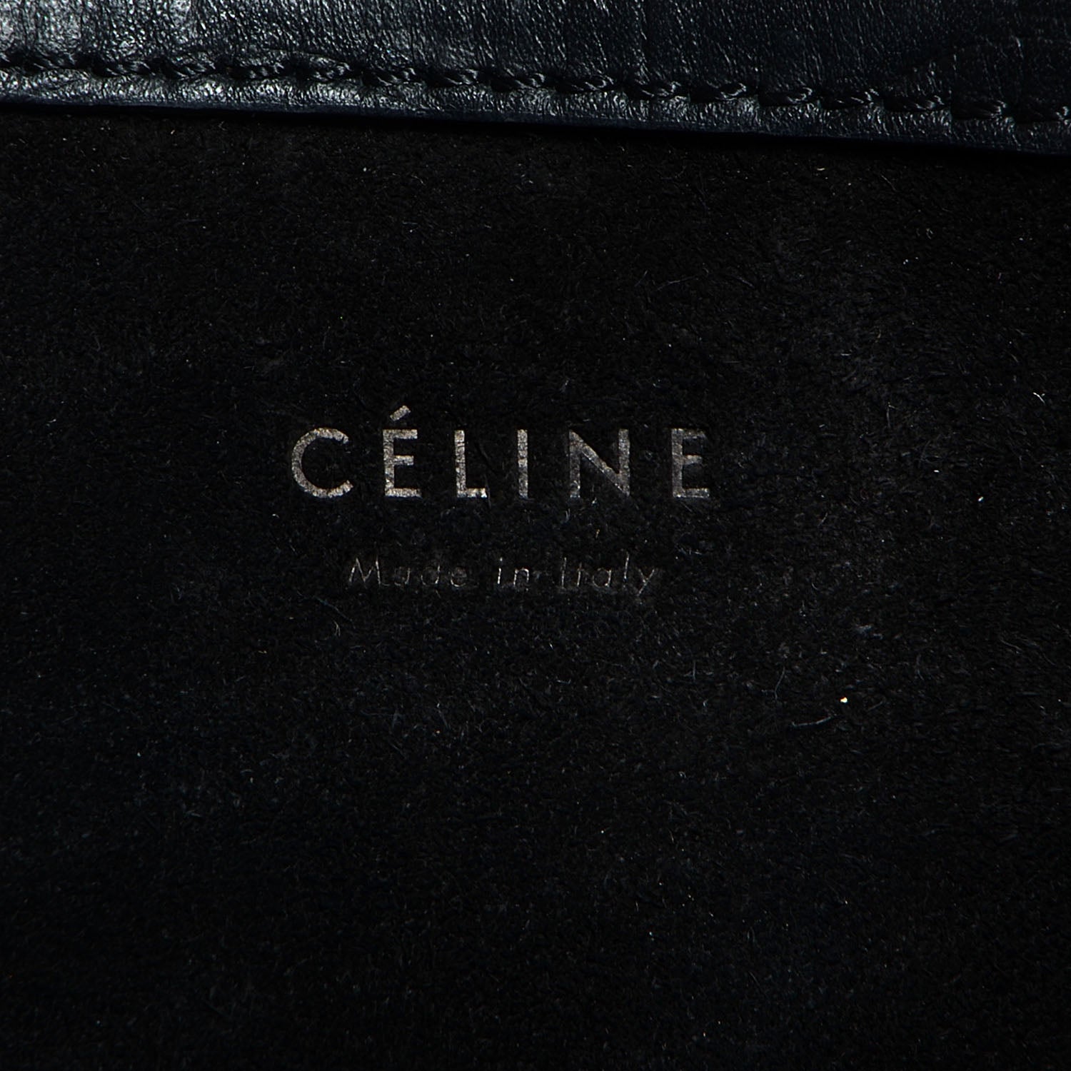 Celine Crocodile Embossed Medium Phantom Luggage Black 6 of 8