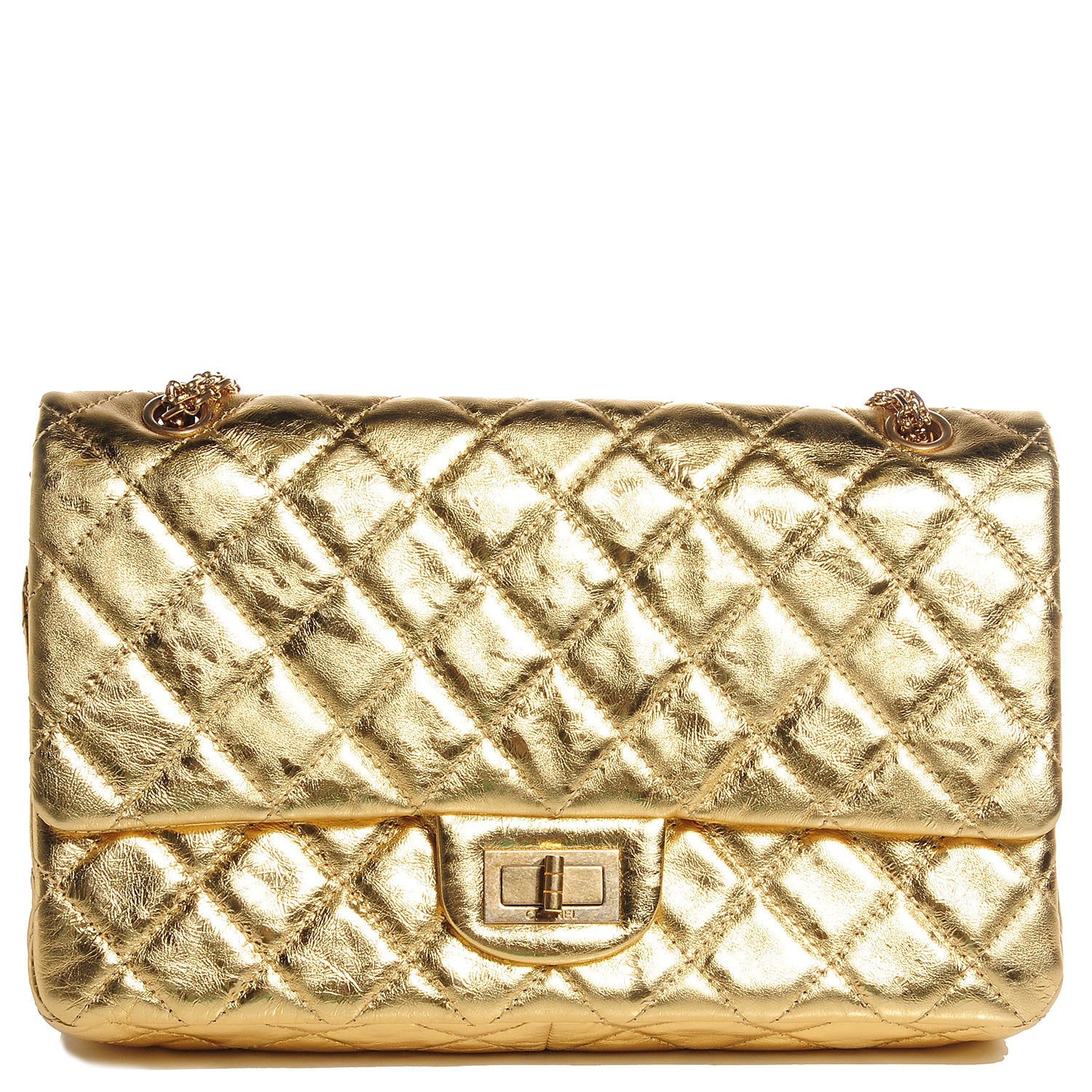 Chanel Metallic Calfskin 2.55 Reissue 227 Flap Gold 1 of 9