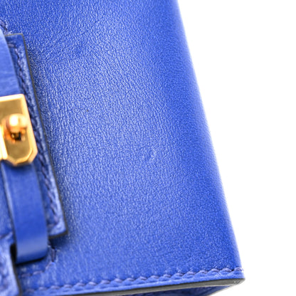 Hermes Tadelakt Mini Kelly Twilly Bag Charm Bleu Electrique 6 of 7