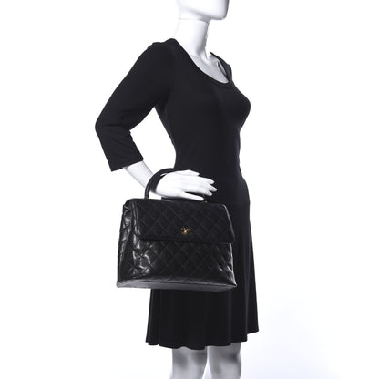 Chanel Caviar Quilted Jumbo Kelly Flap Black 2 of 11