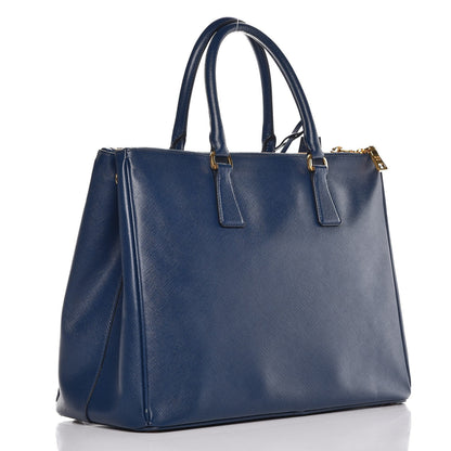 Prada Saffiano Large Galleria Double Zip Tote Bluette 3 of 15