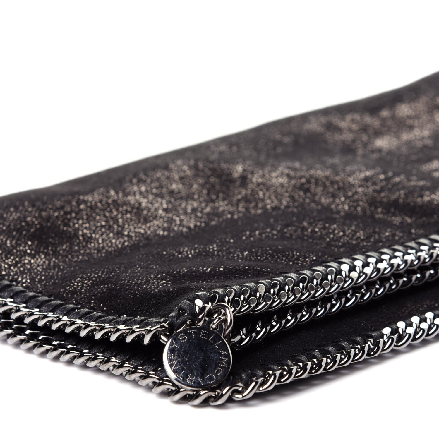 Stella McCartney Shaggy Deer Falabella Fold Over Clutch Black 17 of 22