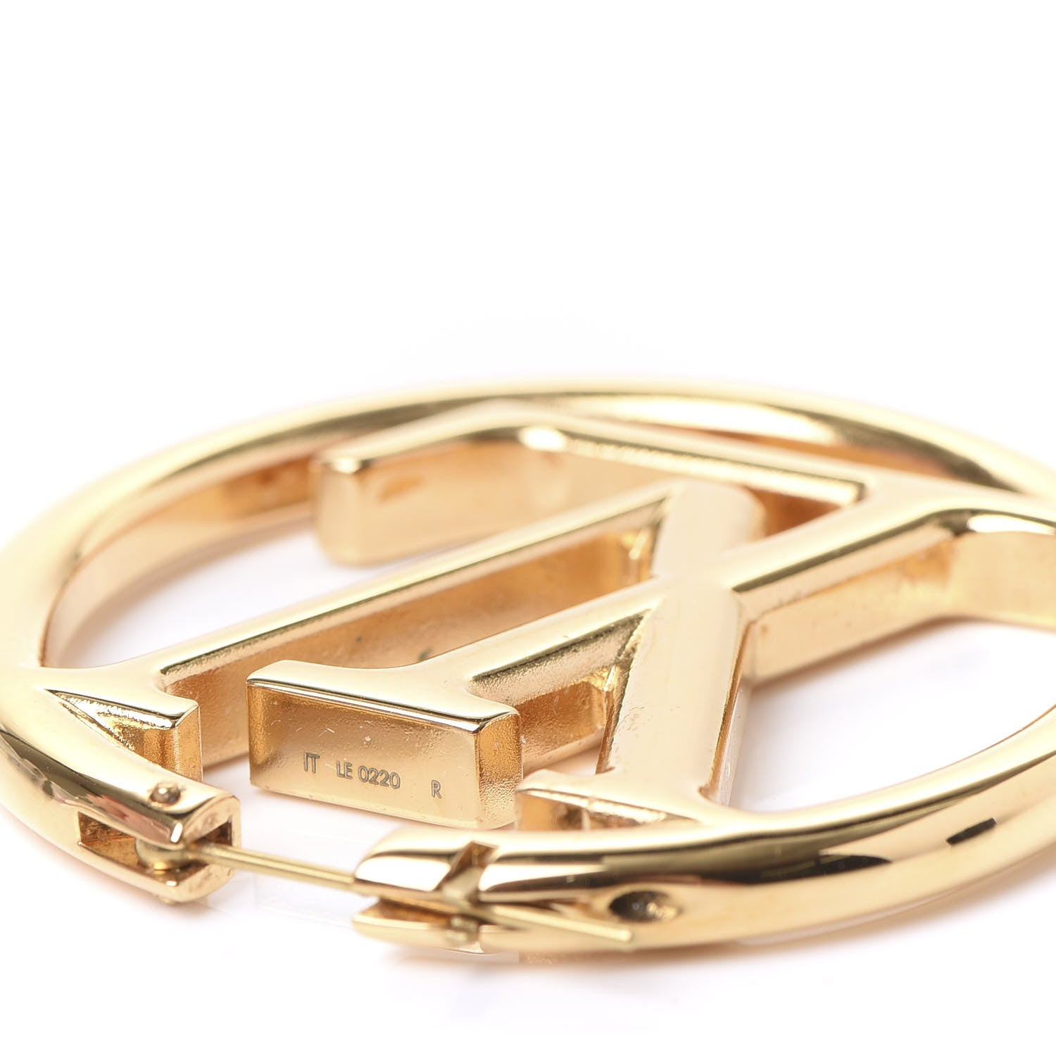 Louis Vuitton Metal Louise Hoop Earrings Gold 5 of 6