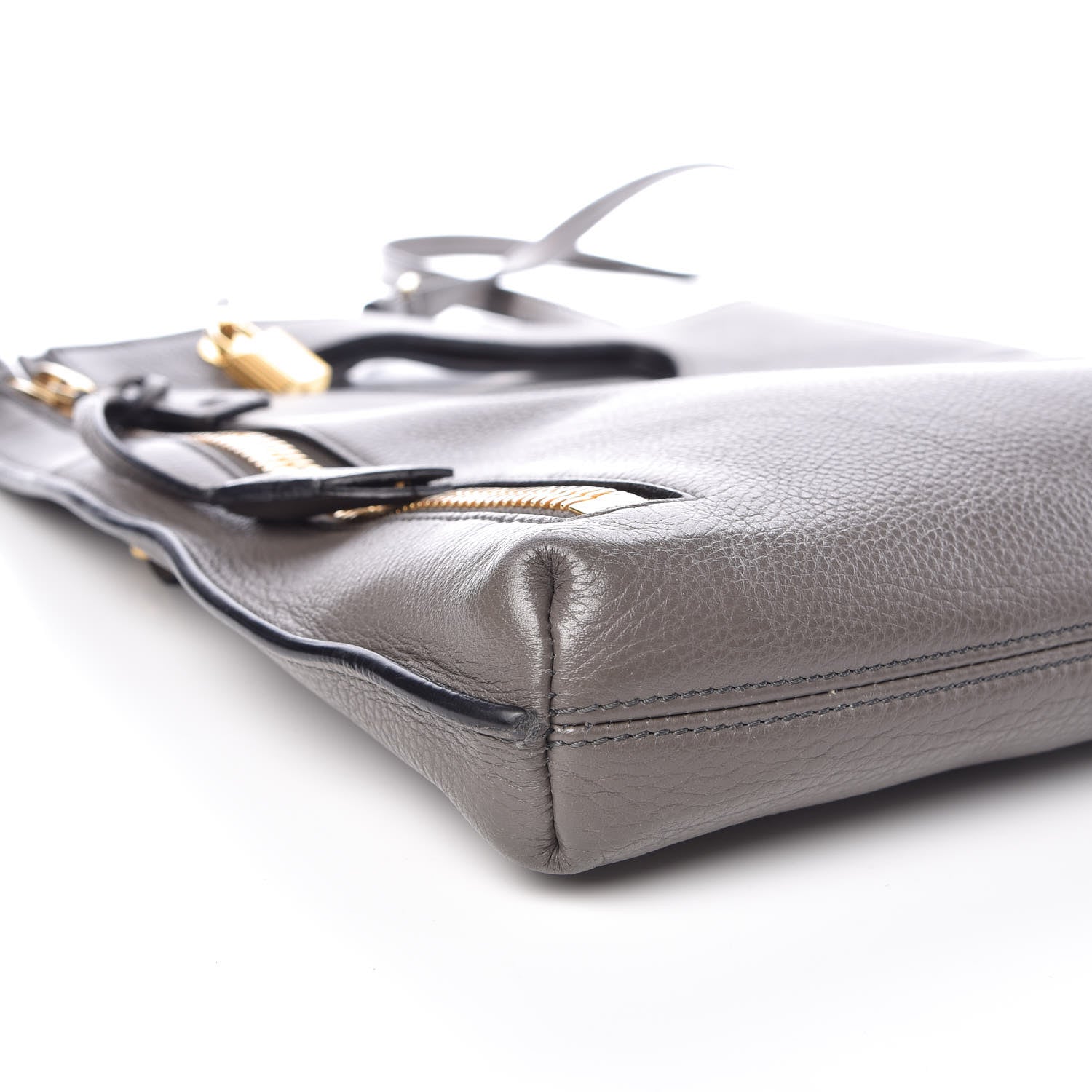 Tom Ford Grained Calfskin Alix Shoulder Bag Graphite 9 of 12