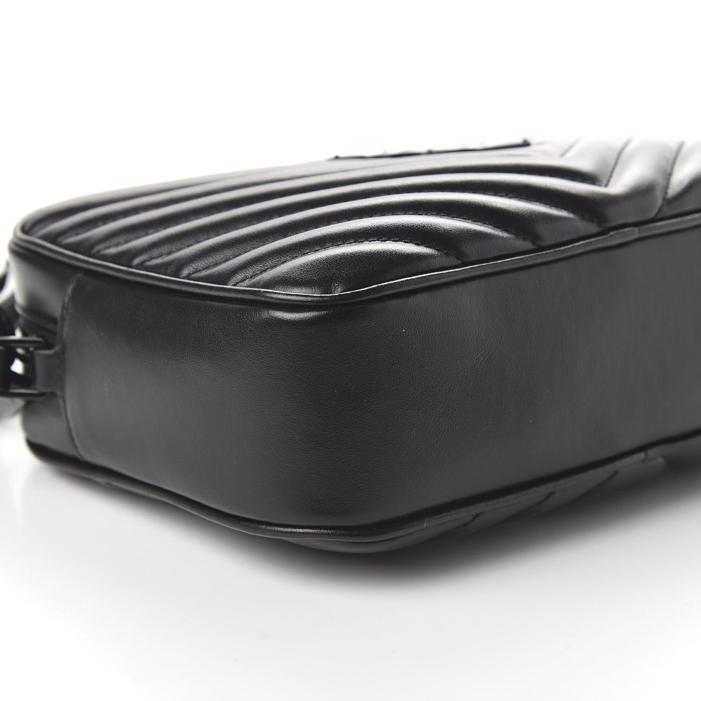 Calfskin Matelasse Monogram Lou Camera Bag Black
