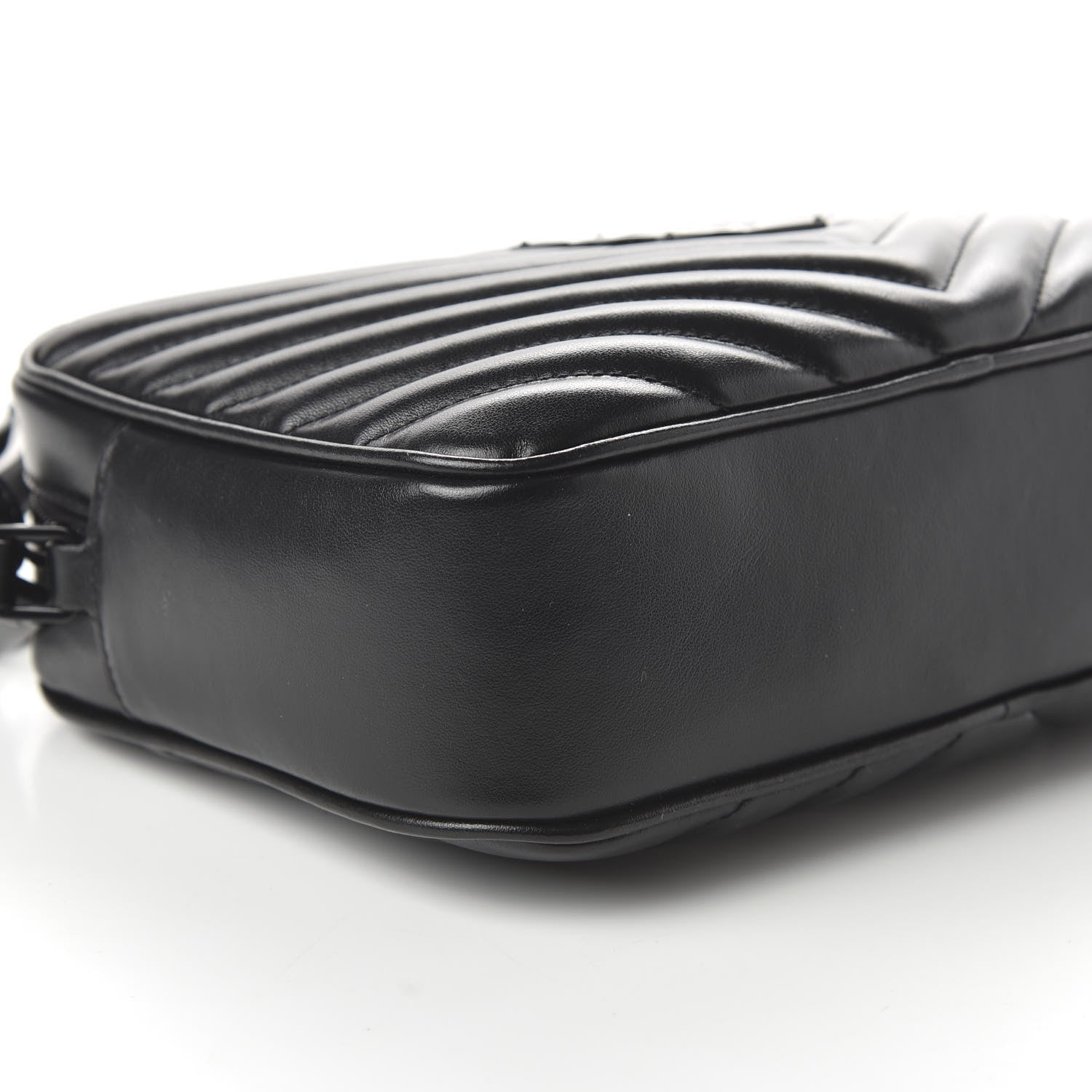 Saint Laurent Calfskin Matelasse Monogram Lou Camera Bag Black 6 of 9