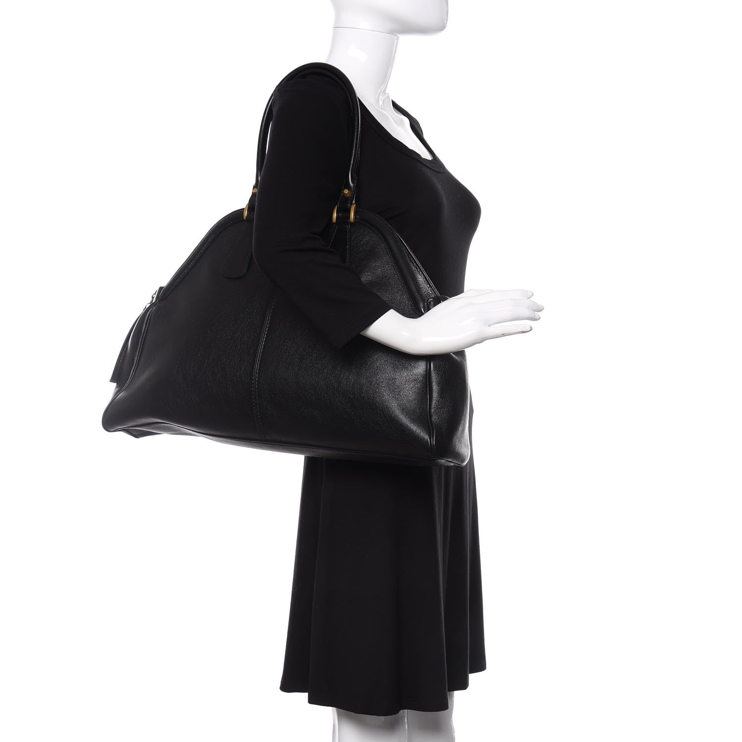 Gucci Calfskin Medium Re(Belle) Top Handle Bag Black 2 of 10