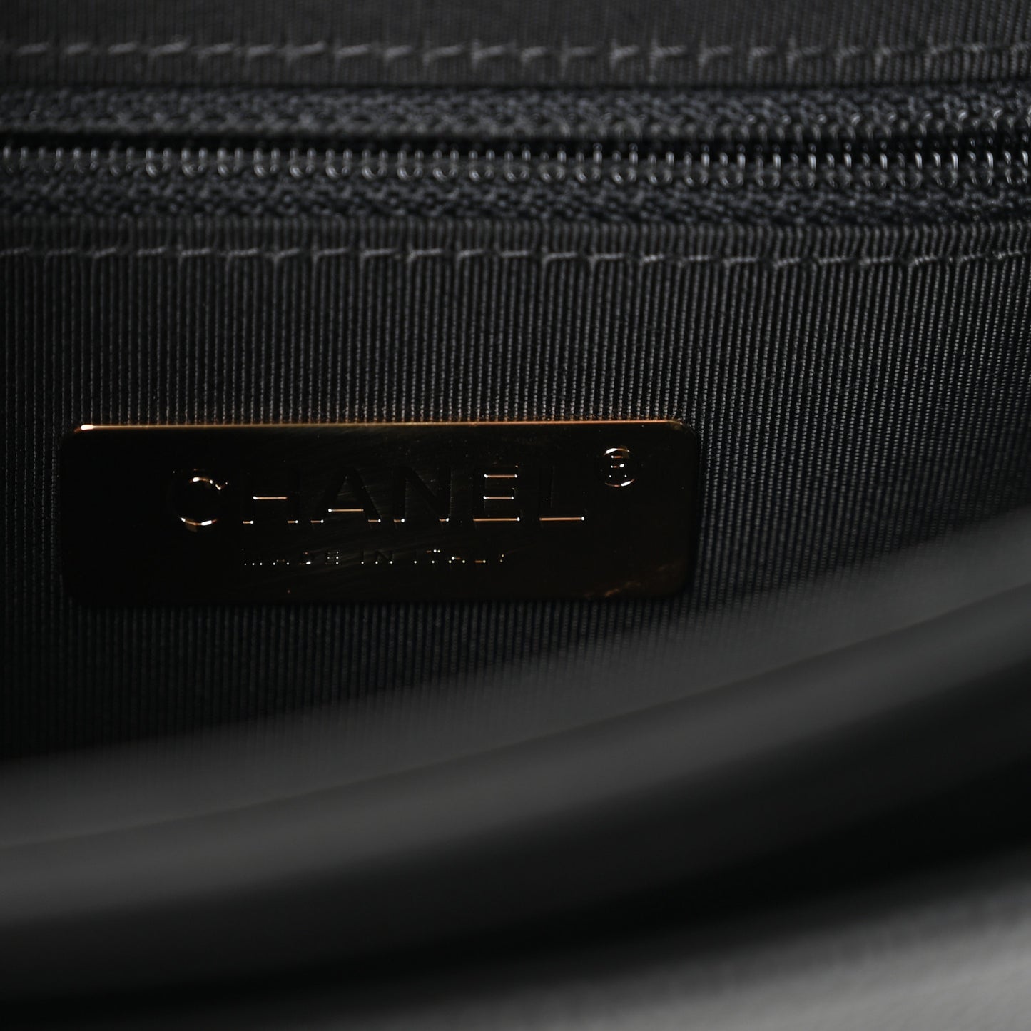 Calfskin Caviar Quilted Mini Chain Handle Flap Black