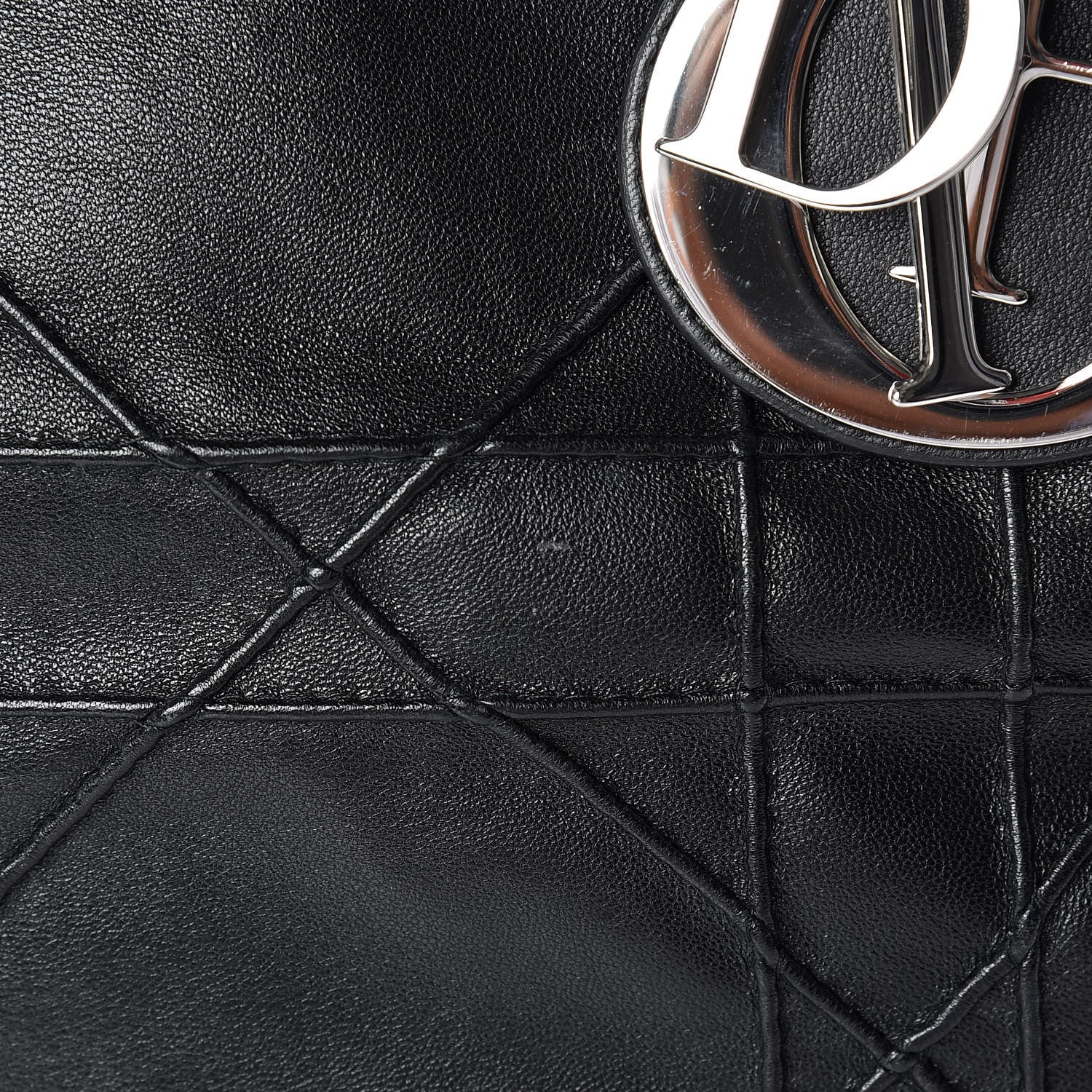 Christian Dior Lambskin Cannage Medium Granville Tote Black 17 of 20