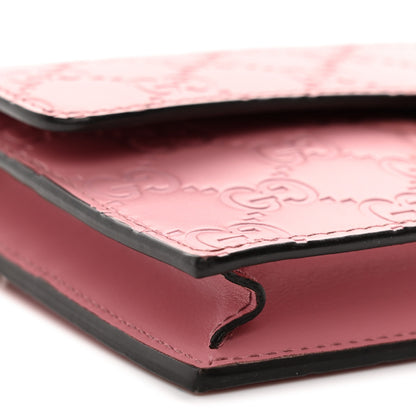 Gucci Guccissima Icon Chain Wallet Carmine Rose 9 of 13