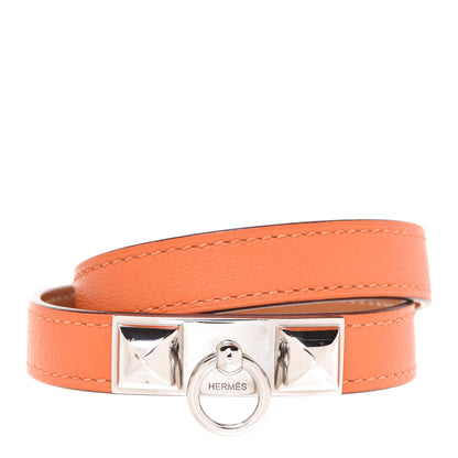 Hermes Swift Rivale Double Tour Bracelet M Orange 1 of 6