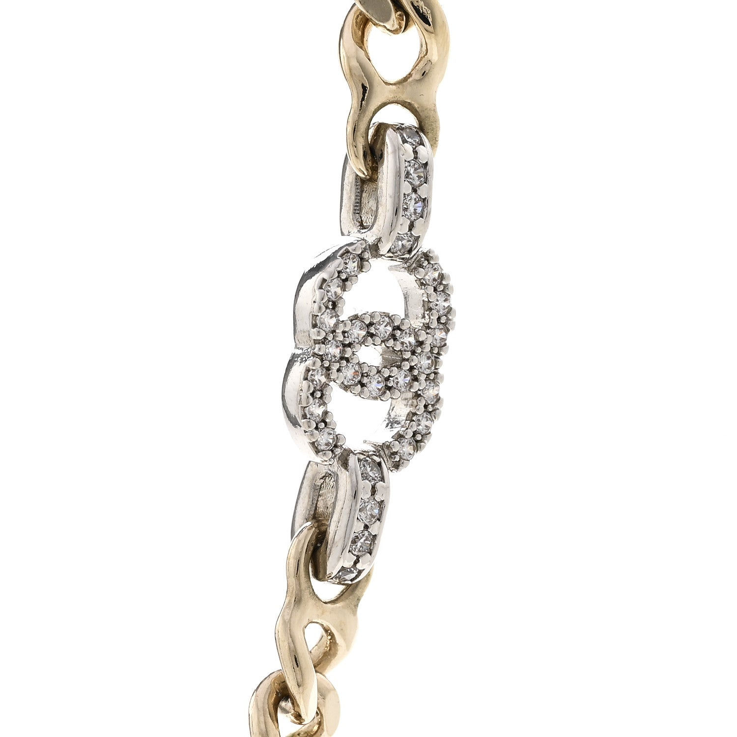 Chanel Crystal CC Chain Links Choker Necklace Gold 4 of 6