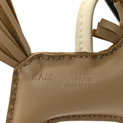 Hermes Milo Lambskin Grigri Rodeo Robeo Coeur Bag Charm PM Beige Marfa Craie Vert Mangrove 3 of 4