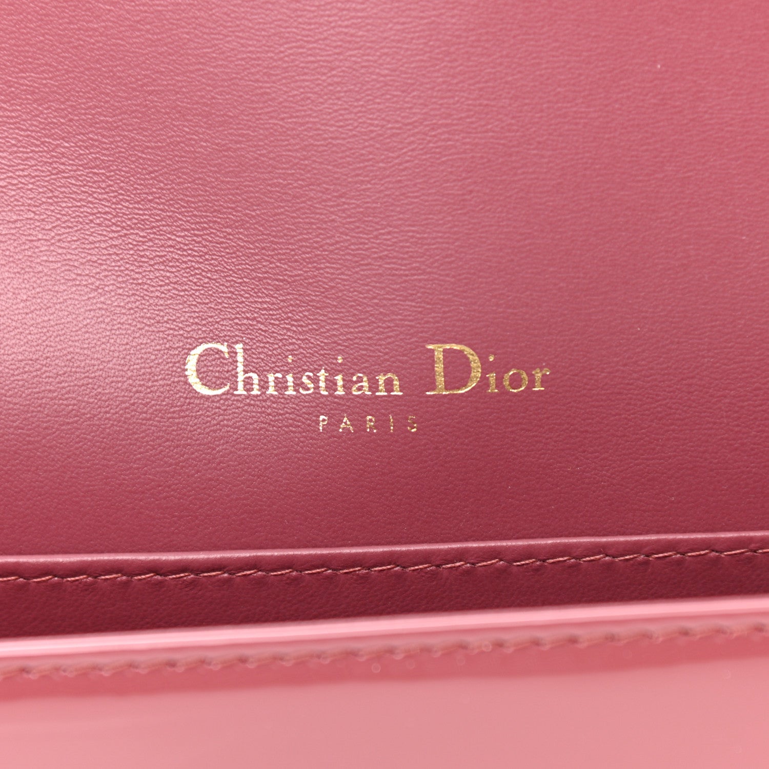 Christian Dior Patent Cannage Lady Dior Clutch Mallow Rose 7 of 10