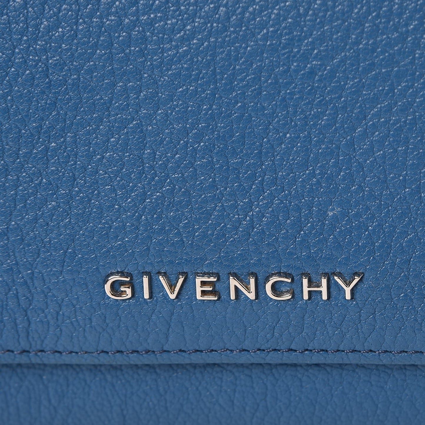 Goatskin Pandora Flap Continental Wallet Medium Blue