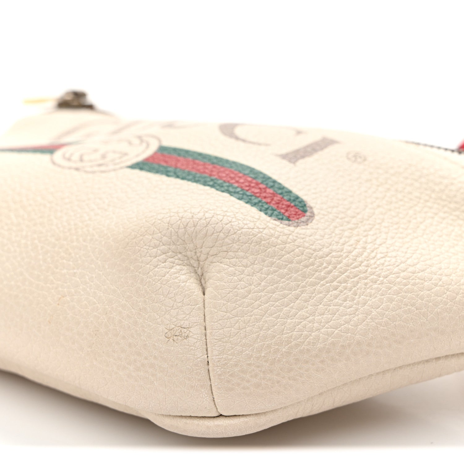 Gucci Grained Calfskin Small Logo Belt Bag White 10 of 10