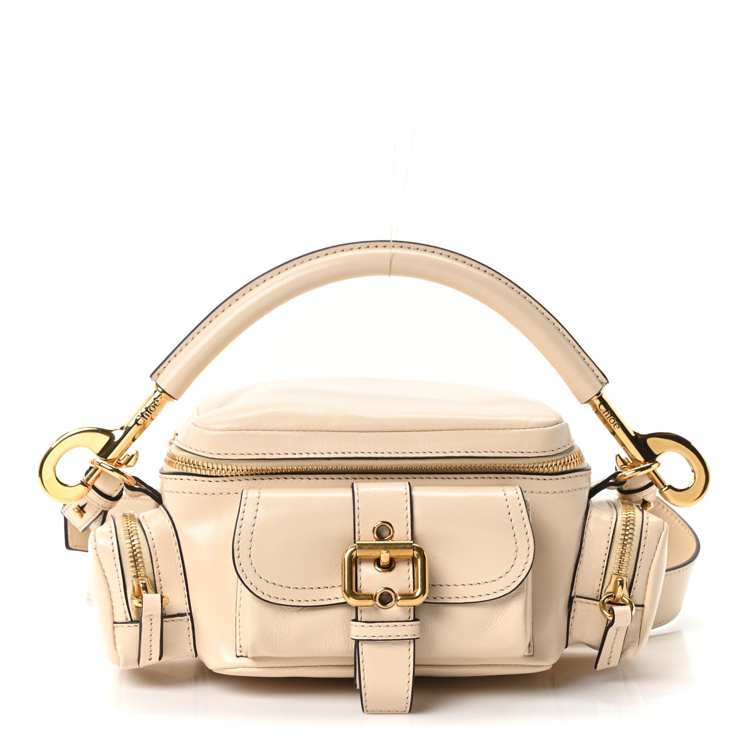Chloe Shiny Buffalo Small Double Carry Camera Bag Sweet Beige 1 of 10