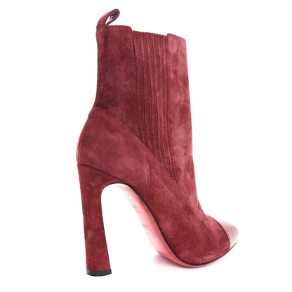 Christian Louboutin Veau Velours Calfskin Jurassic Me In The 90s 85 Ankle Boots 36.5 Tanin 9 of 9