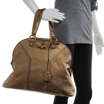 Saint Laurent Leather Oversized Muse Bronze 2 of 7