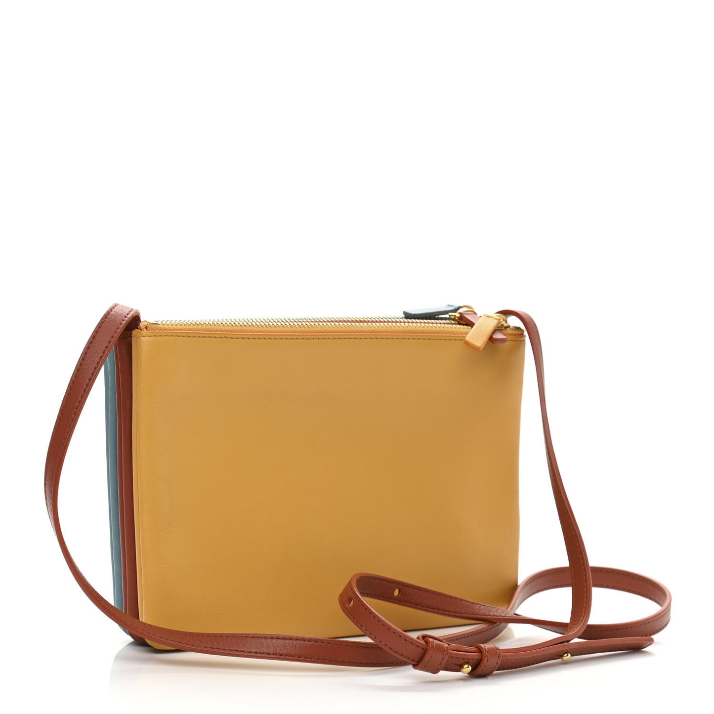 Lambskin Small Multicolor Trio Crossbody Bag Antarctic
