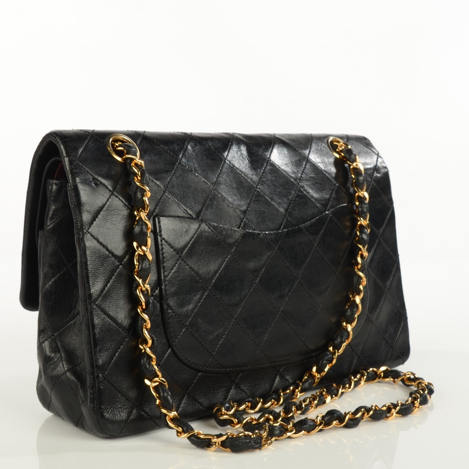 Chanel Lambskin Quilted Medium Double Flap Black 3 of 9