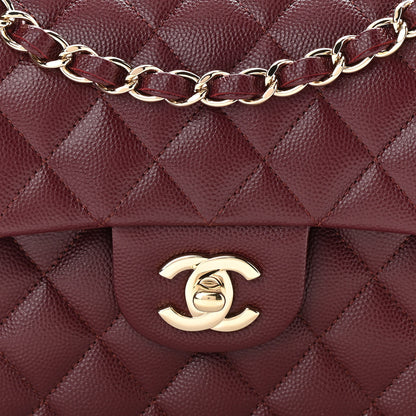 Chanel Caviar Quilted Small Double Flap Burgundy 8 of 11