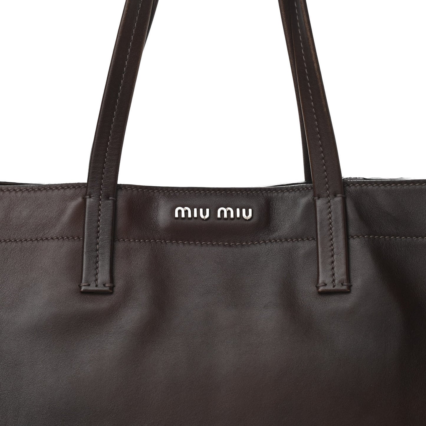 Vitello Soft Calfskin Shopping Tote Nocciolo Black