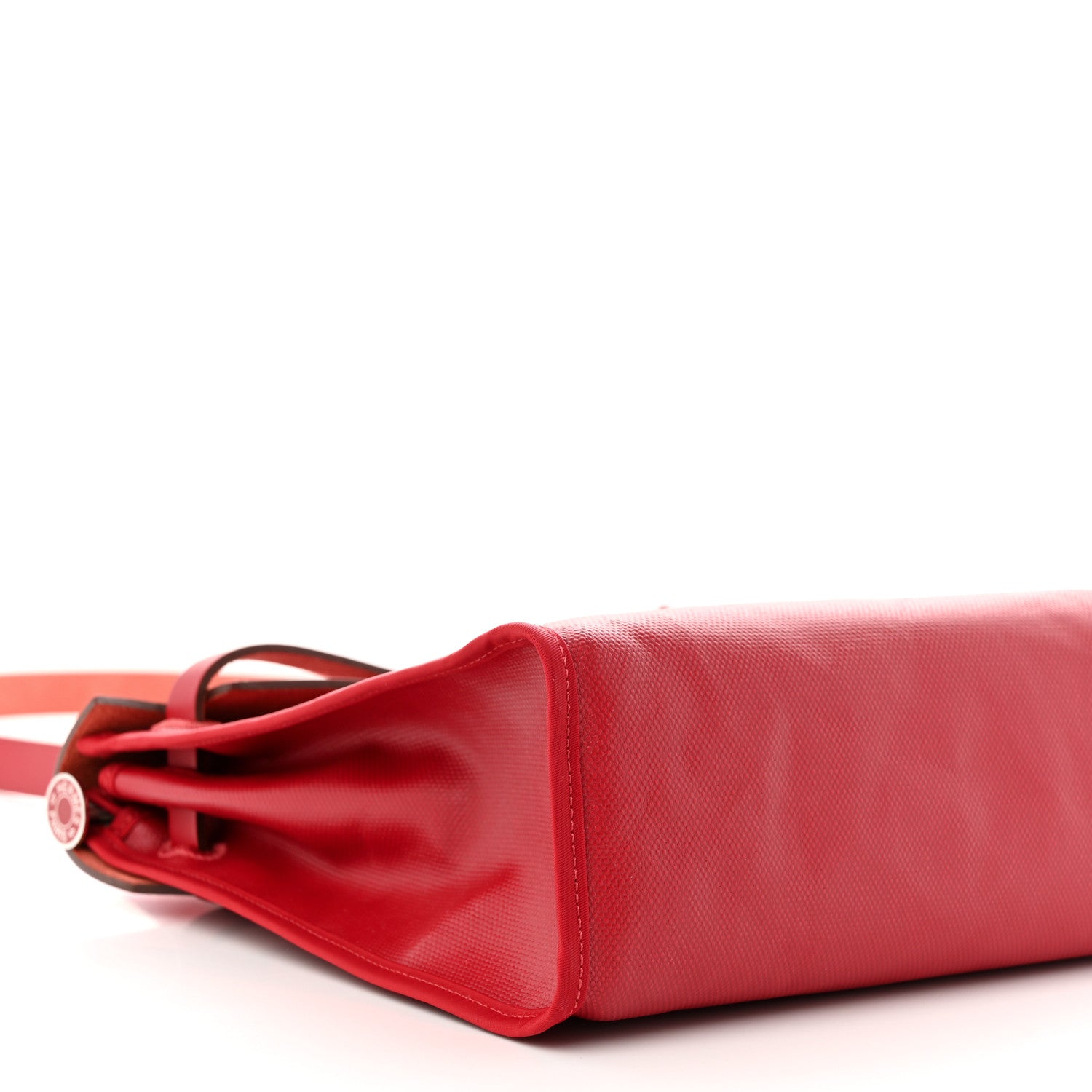 Hermes Toile H Berline Vache Hunter Herbag Zip PM 31 Rouge Piment Ecru 10 of 12