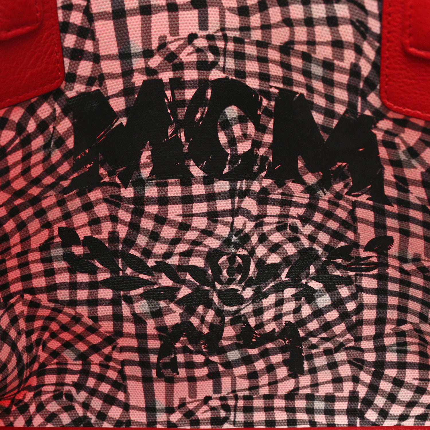 MCM Visetos Medium Liz Reversible Shopper Tote Ruby Red 9 of 26