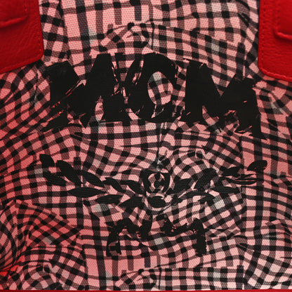 MCM Visetos Medium Liz Reversible Shopper Tote Ruby Red 9 of 26