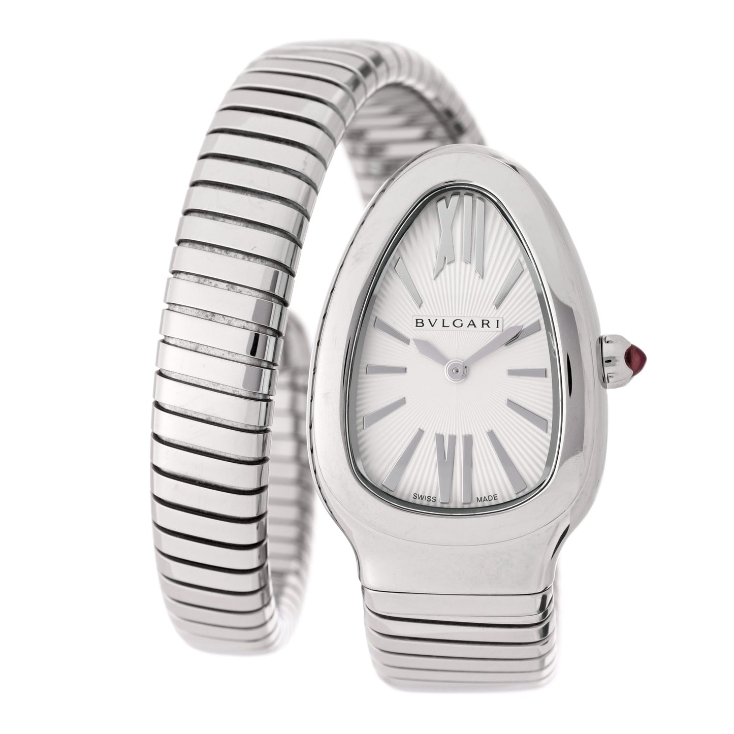 Stainless Steel 35mm Serpenti Tubogas Quartz Watch