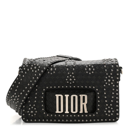 Christian Dior Calfskin Studded Dio(r)evolution Flap Bag Black 2 of 10