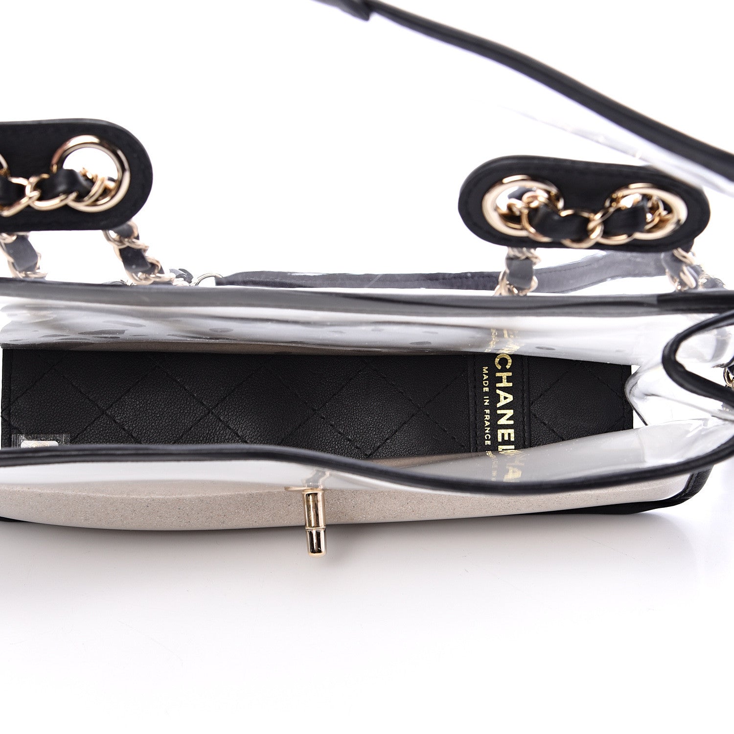 Chanel Lambskin PVC Medium Coco Sand Flap Black 4 of 10