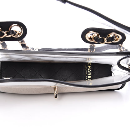 Chanel Lambskin PVC Medium Coco Sand Flap Black 4 of 10